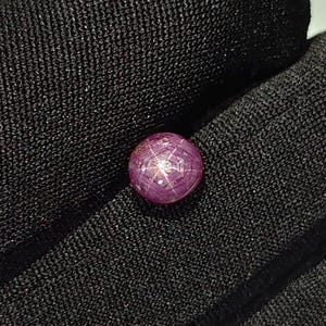Rubí estrella rojo natural, seis gemas raras, cabujón de zafiro, rubí estrella rojo de forma redonda, regalo para ella (6 mm), ideal para joyería.