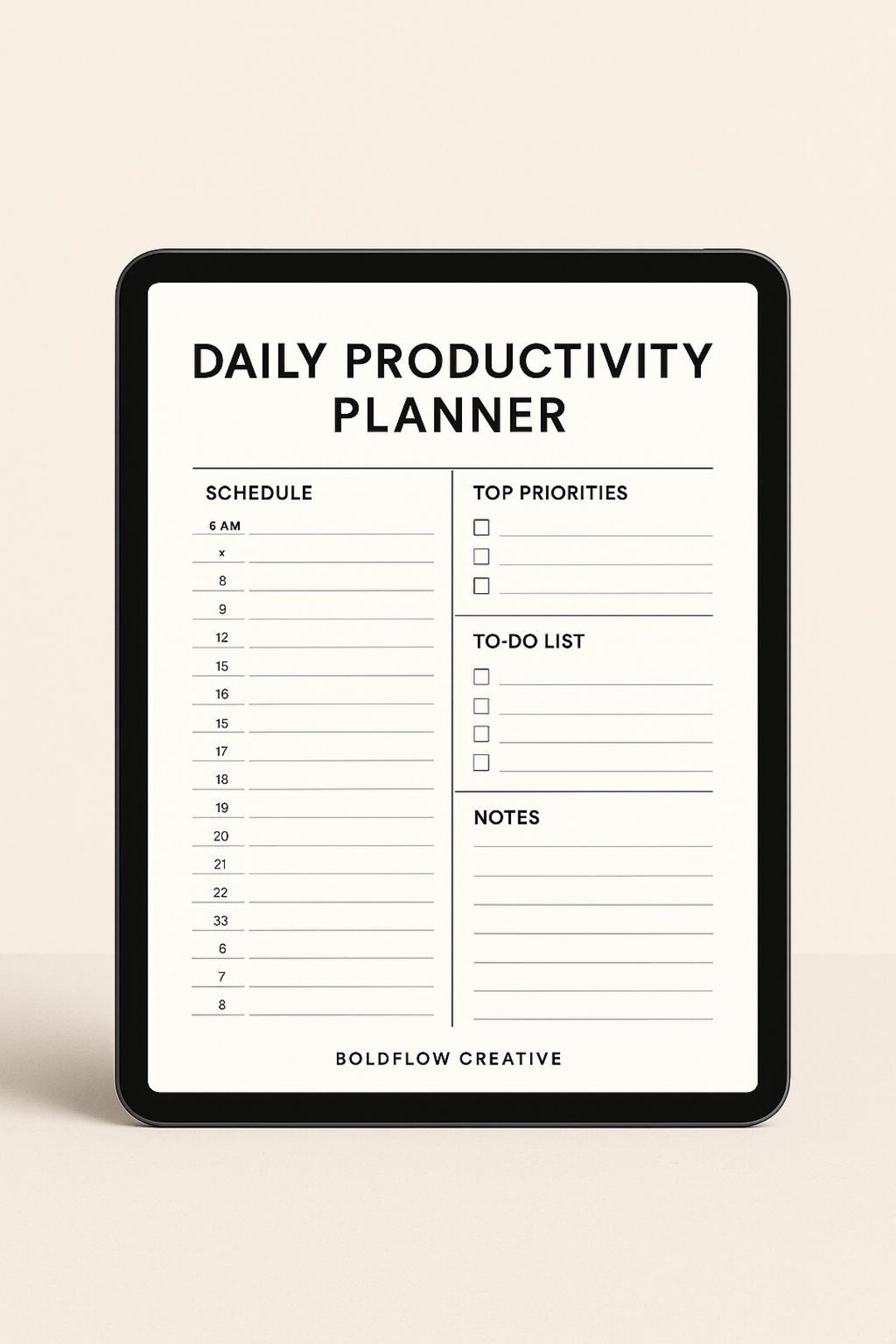 Daily Productivity Planner | Printable Focus & Time Blocking Planner - Etsy