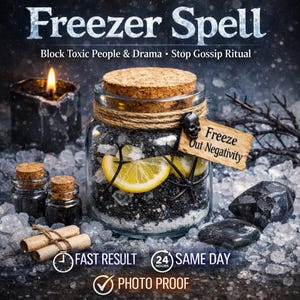 Spellingcasting diepvriezer | Negativiteit en roddels blokkeren (alleen digitale service)