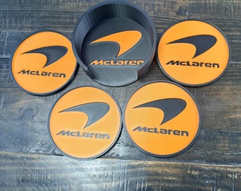 McLaren Coasters. Set of 4 with holder