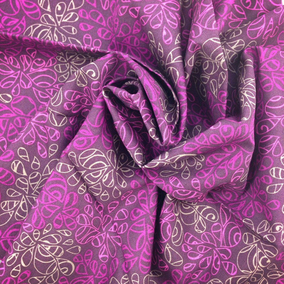 Fabric On Clearance Purple Fabric Natural Elements Art Etsy