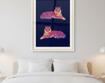 Abstract Tigers Digital Print | Wall Art | Home Decor