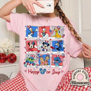 Mickey And Friend Disneyland 4th of July Shirt, Disneyland American Patriotic Group Shirt, Disneyland Family Happy Independence Day 2026 Tee image 4