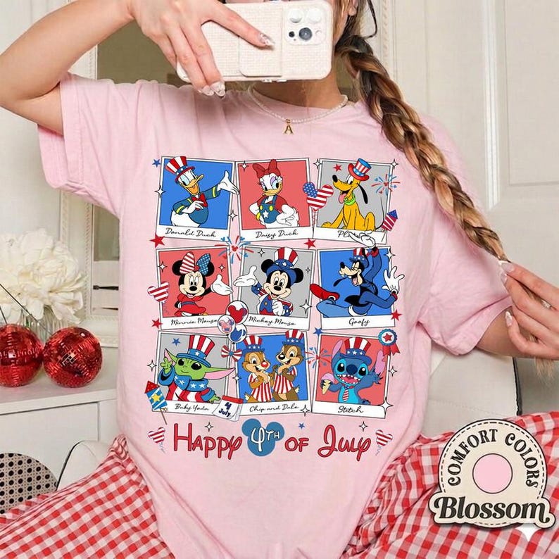 Mickey And Friend Disneyland 4th of July Shirt, Disneyland American Patriotic Group Shirt, Disneyland Family Happy Independence Day 2026 Tee image 4