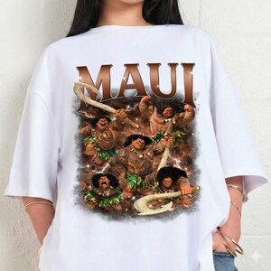 Moana Maui Tshirt, Disneyland Moana Character T shirt, Maui Tee, DisneyTrip Shirt, Disneyland Gift, Moana 2, Family Matching T-shirt image 2