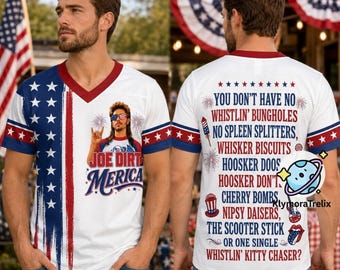 Joe Dirt Merica July 4th Football Jersey Shirt, Joe Dirt Merica Tshirt, Joe Dirt 4th of July Shirt, Independence Day Shirt, 4th of July Gift