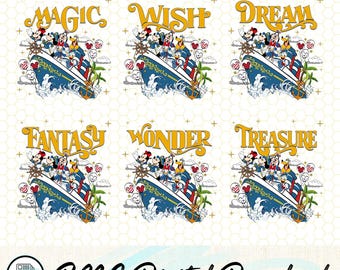 Personalized Disneyland Cruise Line 2026 Png, Mickey and Friends Cruise Trip, Family Cruise Vacation 2026, Disneyland Wish Dream Magic Png