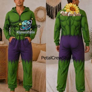 Mono de Hulk, traje de superhéroe, pijama de cosplay musculoso, regalo para hombres, Halloween 2026