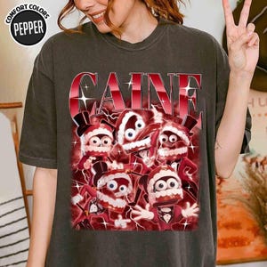 Das erstaunliche digitale Zirkus Bootleg Shirt, TADC Caine Charakter Shirt, süßes Zirkusfan Geschenk Shirt, Anime Style Cartoon T-Shirt für Jungen und Mädchen