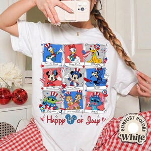 Mickey And Friend Disneyland 4th of July Shirt, Disneyland American Patriotic Group Shirt, Disneyland Family Happy Independence Day 2026 Tee image 3