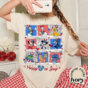 Mickey And Friend Disneyland 4th of July Shirt, Disneyland American Patriotic Group Shirt, Disneyland Family Happy Independence Day 2026 Tee image 2