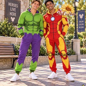 Disfraz de Hulk Iron Man para Halloween, mono pijama, atuendo de cosplay de personaje de superhéroe, disfraz de película de cómic, ropa de grupo de escuadrón de héroes