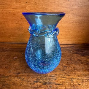 Crackle Glass Mini Vase - Etsy