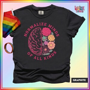 LGBT Pride Shirt,Normalize Minds Of All Kinds, Funny Pride Tee, Gift for Gay Friend, Queer Humor Apparel, Rainbow Graphic Shirt,LGBTQ+ Style