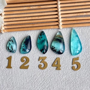 Peruvian Blue Opal Cabochon, Loose Opal Gemstone for Ring or Pendant Setting