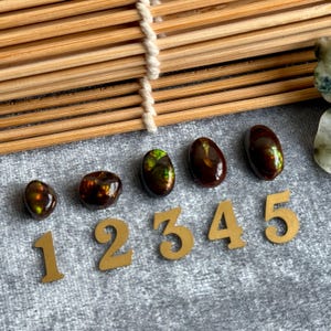 Mexican Fire Agate Cabochon, Oval Gemstone for Ring Setting