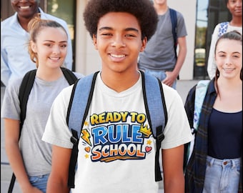 Youth Back to School Tee, Ready to Rule Shirt, Cotton Casual Wear