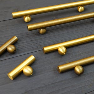 Spherical Base Solid Brass Cabinet Pull,Antique Brass Cabinet Pulls,Minimalist Brass Cabinet Pulls,Modern Kitchen Drawer Pulls,Hardware