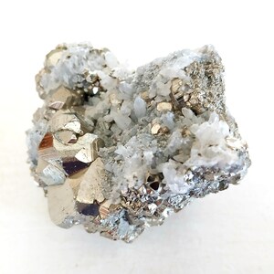 Raw Pyrite with Calcite - Grounding and Abundance Crystal