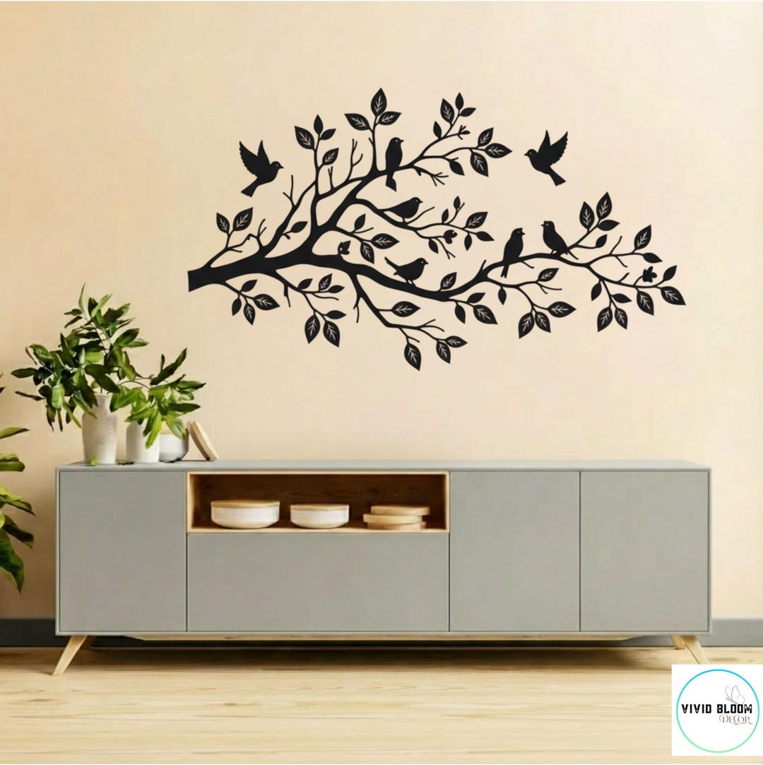 Flock of Birds Metal Wall Art, Minimalist Bird Silhouette Sign, Modern ...