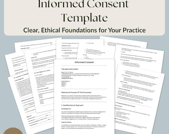 Szablon świadomej zgody dla terapeutów | Formularz klienta psychoterapii (Word/Dokument Google)