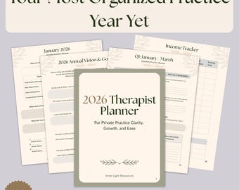 2026 Therapist Planner for Private Practice | Counselor Social Worker Planner | Therapy Business Organizer