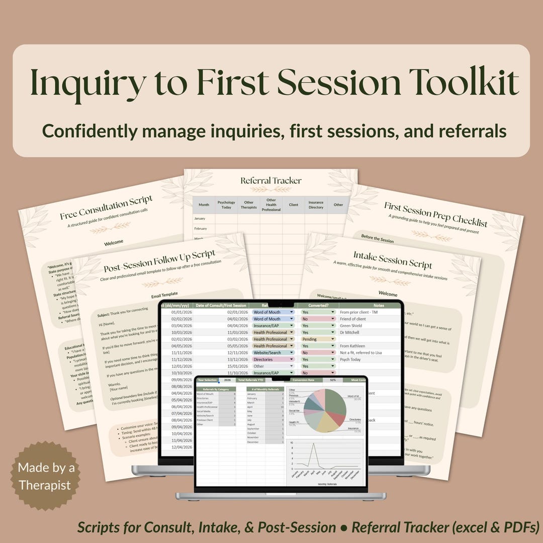 Inquiry to First Session Toolkit for Therapists | Free Consultation ...