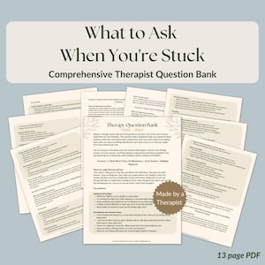 Therapy Question Bank: What to Ask When You're Stuck | 10 Scenarios, 200+ Questions