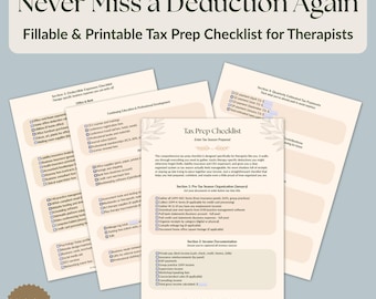 Lista kontrolna przygotowania podatku dla terapeuty | Odliczenia z tytułu praktyki prywatnej, kluczowe daty (plik PDF do wypełnienia)