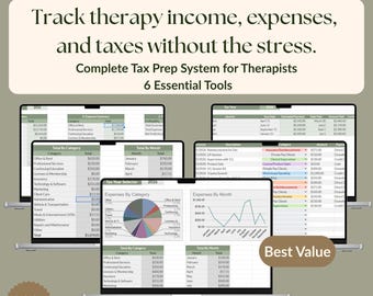 Pakiet podatkowy dla terapeutów | Monitory dochodów, wydatków i przebiegu | Kwartalny planer podatkowy | System finansowania prywatnej praktyki