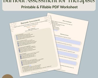 Therapist Burnout Assessment | Compassion Fatigue Self-Check for Counselors, Social Workers & Mental Health Professionals