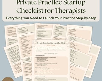 Lista kontrolna dla terapeutów rozpoczynających prywatną praktykę | Przewodnik po uruchomieniu firmy | Zakładanie praktyki terapeutycznej