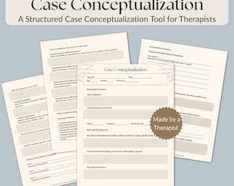 Szablon koncepcji przypadku dla terapeutów | Ramy formułowania 4P | Narzędzie do planowania leczenia | Dokumentacja kliniczna