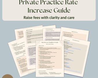 Therapist Rate Increase Guide | Email Templates & Scripts | Private Practice Financial Tools