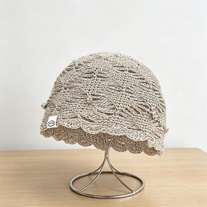 Openwork Mesh Knit Beret,Hollow Crochet Beanie,Breathable Lightweight Skull Cap,Vintage Hat,Women’s Summer Hat,Summer Beanie,Packable hat
