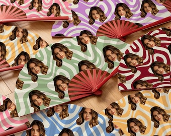 Custom Photo Folding Fans, Bulk Party Favors Hand Fan, Wedding Birthday Graduation Keepsake Gift