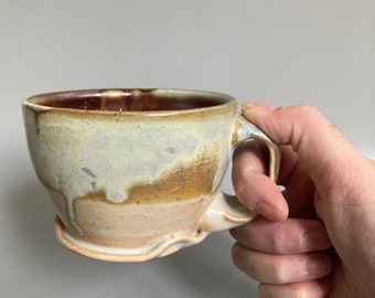 Handmade Cappuccino Cup, Ceramic Coffee Mug, Small handmade cup, pottery tea cup, americano cup, coffee gift, handmade tea cup, wood fired