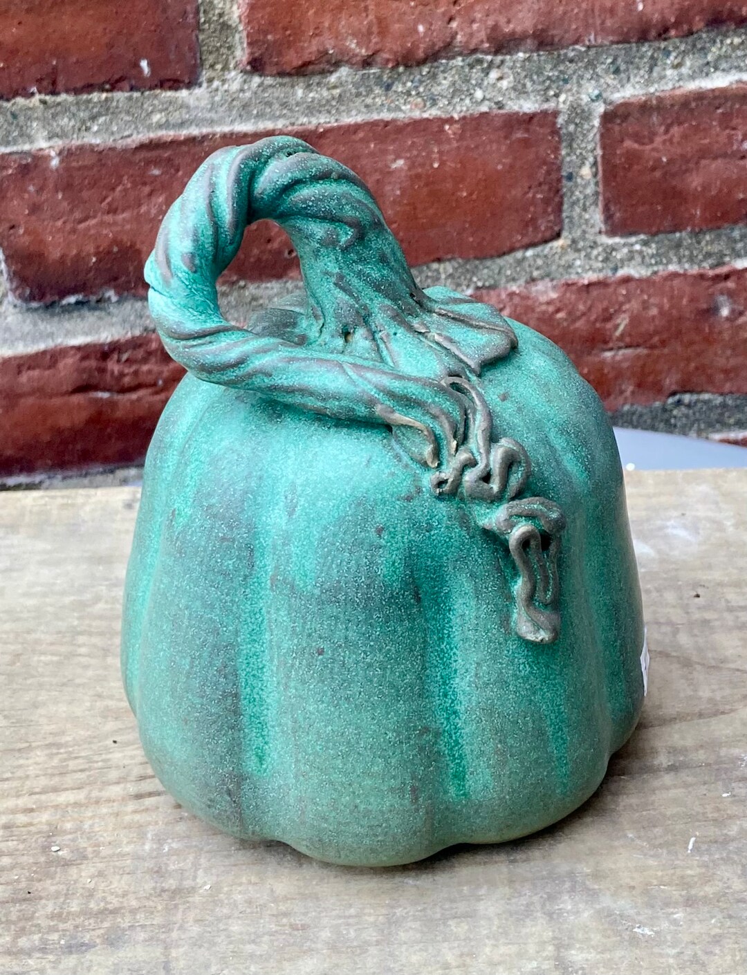 Green Pumpkin Decor, Handmade Pumpkin, Pottery Handmade, Fall Gift