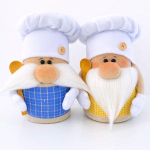 Patrón de costura de gnomo chef / Juguete de tela DIY (Descarga digital)