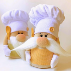 Chef Gnome Sewing Pattern PDF | Plush Fabric Gnome | Video Tutorial