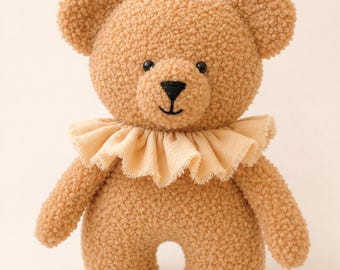 Boucle Teddy Bear Sewing Pattern PDF | 30 cm Plush Bear | Video Tutorial