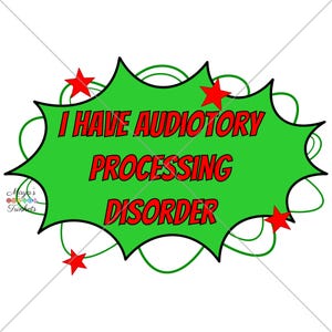 I have Audio Processing disorder comic burst digital PNG download