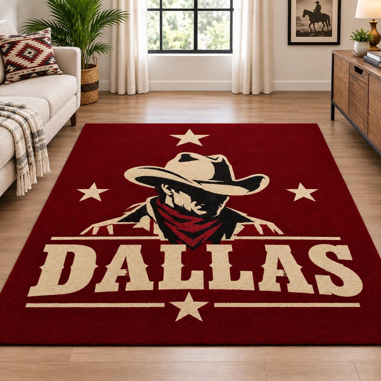 Texas Area Rug - Etsy