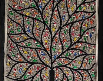 Handmade Tree of Life | Madhubani Painting | Wall Decor | Gift ...