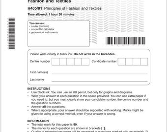 2025 Ocr A Level Design und Technik: Mode und Textilien Papier 2 Mark Schema H40502 - Bündel