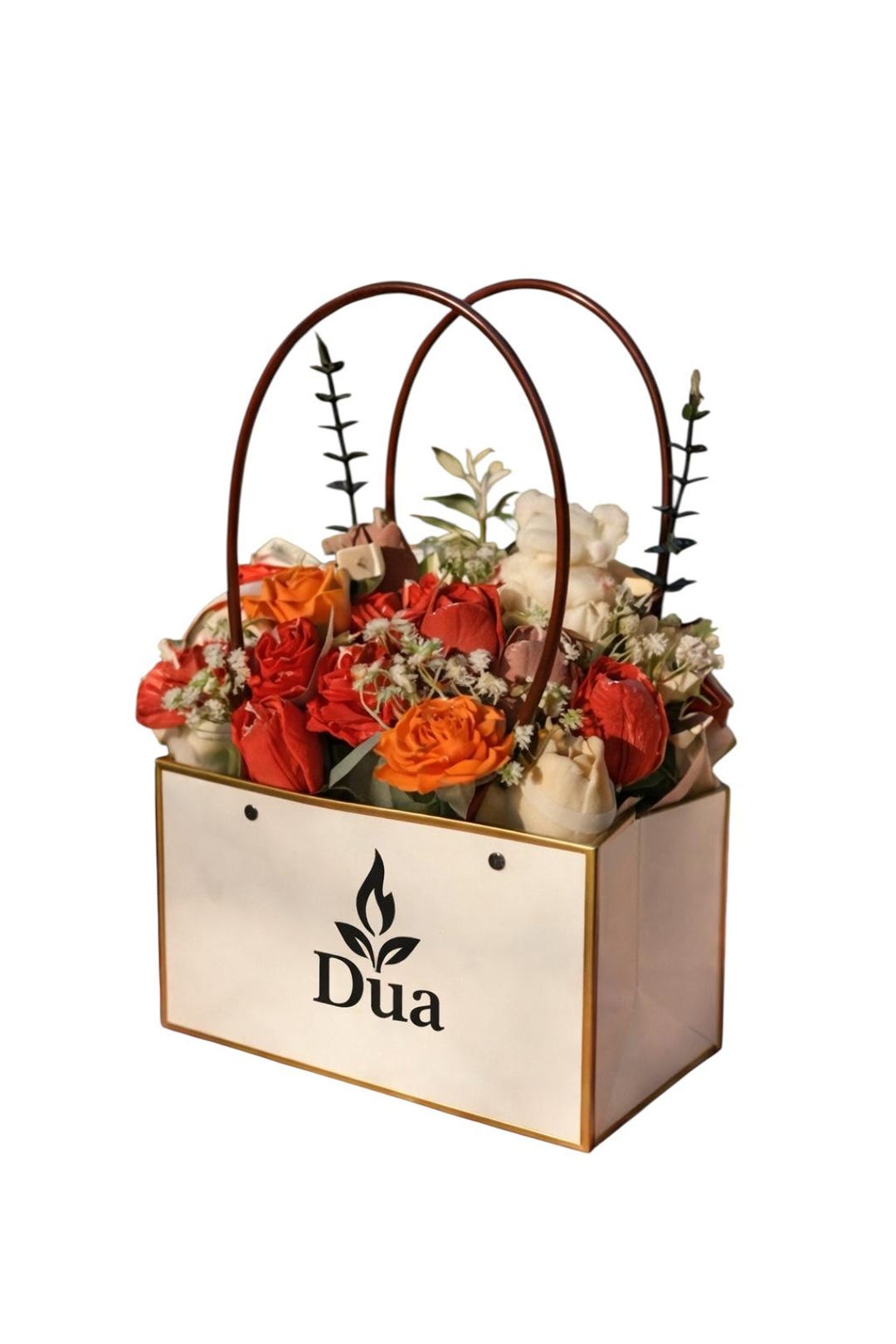 Handmade Flower Box With Red Roses – Gift- - Etsy