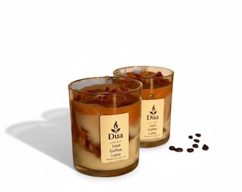 Coffee CandleIced Coffee Latte Candle, Dessert Inspired Home Decor