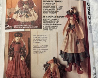 Uncut 1992 Faye Wine McCall's Crafts 5985 The Great Bunny Cover Up Sewing Pattern