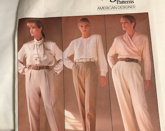 Uncut Vogue 1808 Calvin Klein Amercan Designer Pants Size 10  Waist 25