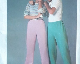 Vintage Simplicity 6725 **Misses' or Men's Pull-on Pants Pattern, Uncut, Size Small, Sized for STRETCHED KNITS ONLY